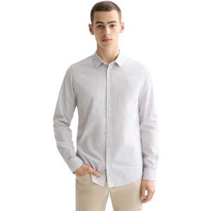 Scotch & Soda Striped Slim Fit Poplin Overhemd Met Lange Mouwen