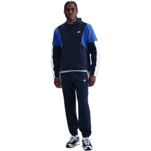 Nike - CLUB FLEECE - Joggingpak - Navy - Neonblauw - Wit