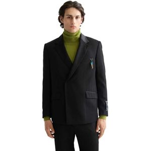 Scotch & Soda Festive Double Breasted Structured Stripe Relaxed Fit Blazer