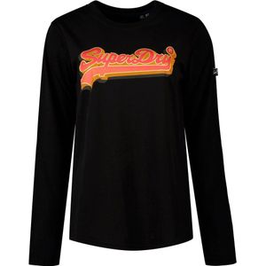 Superdry Vintage Vl Seasonal Long Sleeve T-shirt Zwart S Vrouw