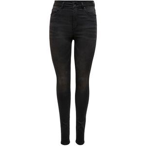 Only Royal Life Skinny Denim Bj13963 High Waist Jeans Refurbished Zwart XL Vrouw