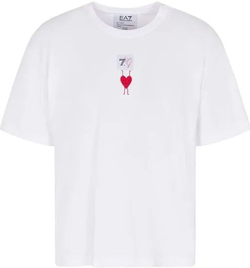 Ea7 Emporio Armani Train 7.cuore Crop T-shirt Met Korte Mouwen
