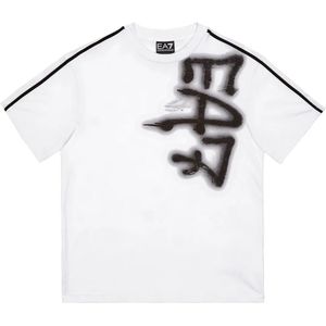 Ea7 Emporio Armani Train Logo Series Graffiti T-shirt Met Korte Mouwen