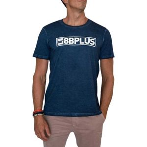 8BPLUS - Logo T-shirt - Blauw - Korte Mouwen