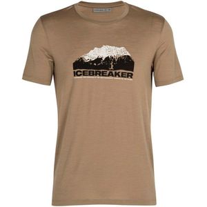 Icebreaker Tech Lite Mountain Merino Short Sleeve T-shirt Beige M Man