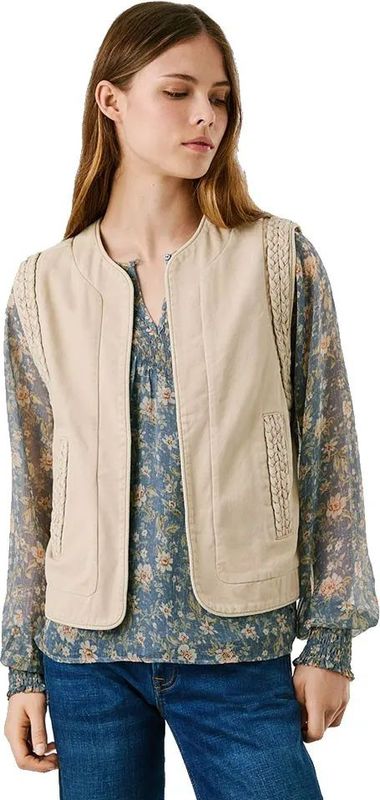 Pepe Jeans - PL4024344 - Vest - Beige - Casual - Katoen