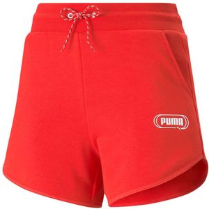 Puma Rebel 4´´ High Waist Shorts Rood M Vrouw
