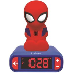 Disney Spiderman 3d Digital Alarm Clock Veelkleurig