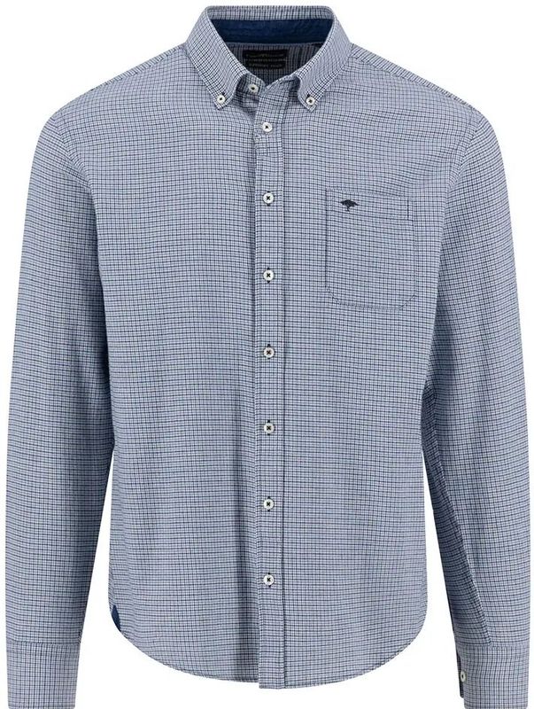 FYNCH-HATTON - Overhemd - Navy - Met Lange Mouwen - Geborduurd Logo