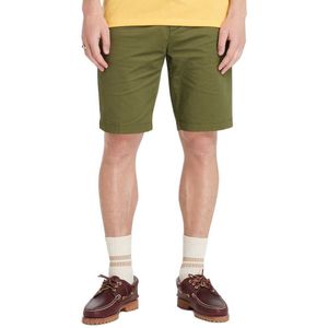 Timberland Stretch Twill Chino Shorts Groen 33 Man