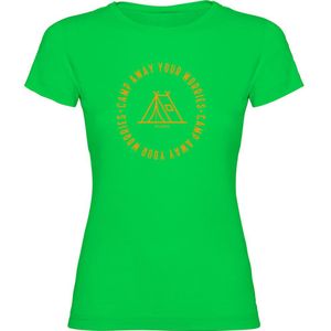 Kruskis Camp Away Short Sleeve T-shirt Groen 2XL Vrouw