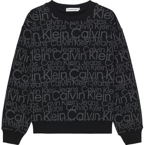 Calvin Klein Jeans Glow In The Dark Aop Sweatshirt Zwart 10 Years Jongen