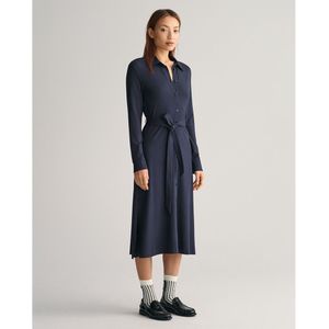 Gant 4200746 Long Sleeve Long Dress Blauw XL Vrouw