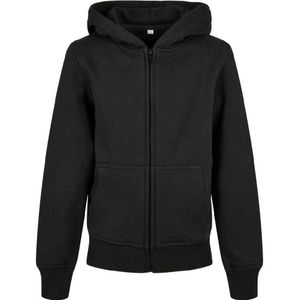 Build Your Brand Organic Basic Full Zip Sweatshirt Zwart 134-140 cm Jongen
