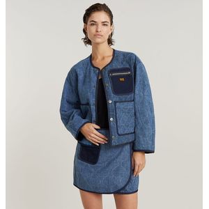 G-star Quilted Cocoon Jacket Blauw S Vrouw