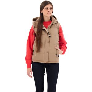 Superdry Everest Puffer Jacket Beige L Vrouw