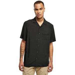 Urban Classics Viscose Camp Short Sleeve Shirt Zwart M Man