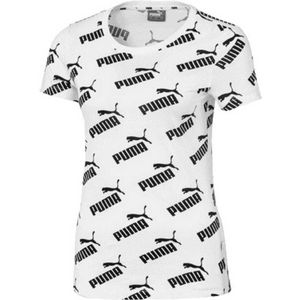 Puma Amplified All Over Print Short Sleeve T-shirt Wit S Vrouw