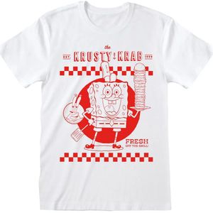 Heroes Inc Spongebob Squarepants Krusty Krab White T-shirt Met Korte Mouwen