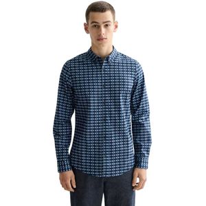 Scotch & Soda Micro Aop Slim Fit Overhemd Met Lange Mouwen