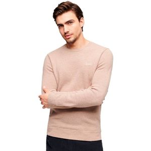 Superdry Essential Slim Fit Crew Neck Sweater Beige M Man