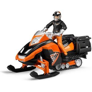 Bruder Snow Motorcycle With Driver Oranje