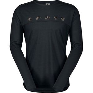Scott - Defined Merino T-shirt - Zwart - Lange Mouwen