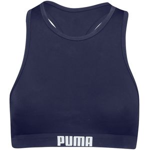 Puma Racerback Bikini Top Blauw M Vrouw