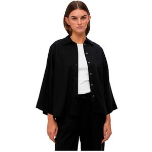 Object Tilda Boxy Long Sleeve Shirt Zwart 34 Vrouw