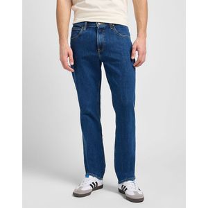 Lee Brooklyn Straight Mid Jeans Blauw 46 / 34 Man