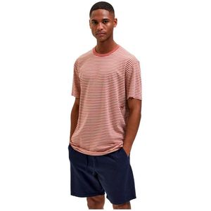 Selected Relax Butch Stripe Short Sleeve T-shirt Groen M Man