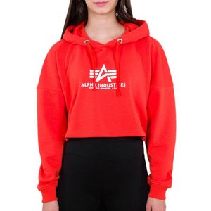 Alpha Industries Basic Cos Hoodie Rood S Vrouw