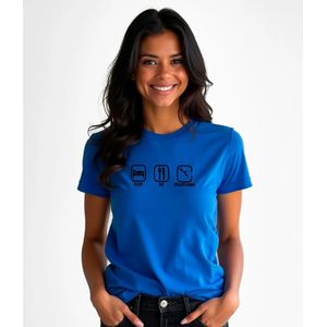 Kruskis Sleep Eat And Sperfishing Dames T-shirt Met Korte Mouwen