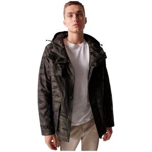 Salsa Jeans S-repel Camouflage Pattern Parka Bruin S Man