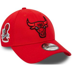 New Era Side Patch 9forty Chicago Bulls Cap Rood  Man