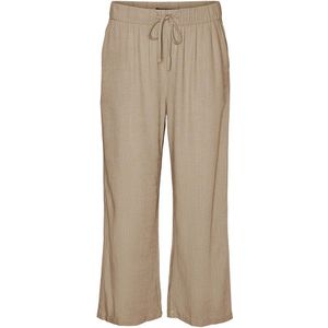 Vero Moda Line Cropped Linen Mix Pants Groen XL / 32 Vrouw