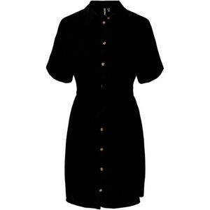 Pieces Vinsty Short Sleeve Midi Dress Zwart XS Vrouw