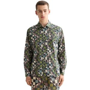 Scotch & Soda Printed Relaxed Fit Overhemd Met Lange Mouwen