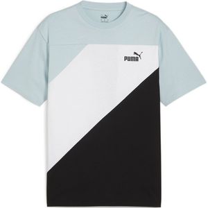 Puma Power Colorblock Short Sleeve T-shirt Grijs M Man
