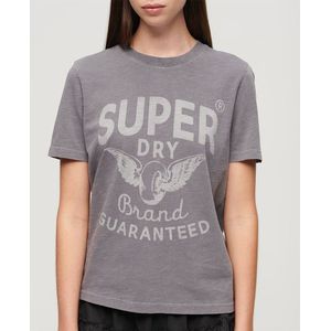 Superdry Archive Kiss Print Relaxed Short Sleeve T-shirt Grijs L Vrouw