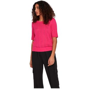 Vila Shelley Short Sleeve T-shirt Roze 2XL Vrouw