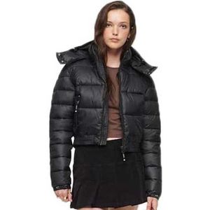 Superdry Crop Fuji Puffer Jacket Zwart M Vrouw