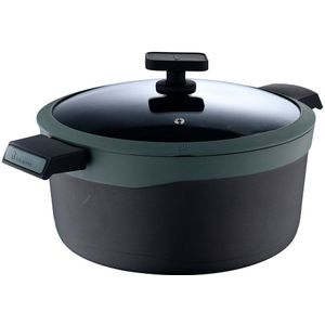 Masterpro Reeco BGMP8108 Kookpot met Deksel - Zwart Aluminium Siliconen - 28 x 13,5 cm - 3,8 L