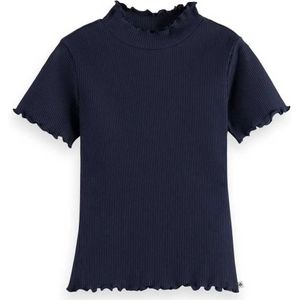 Scotch & Soda Core Mock Ribbed Slim Fit T-shirt Met Korte Mouwen