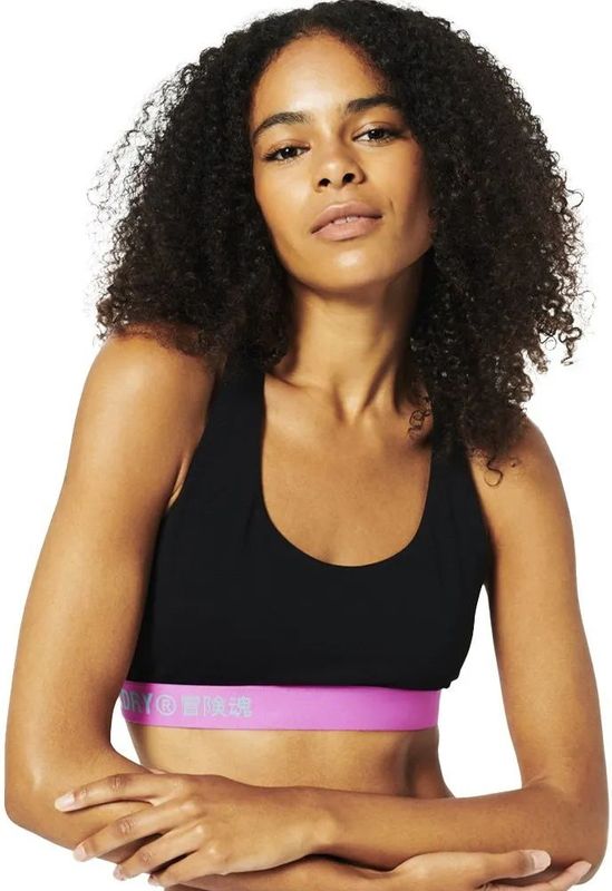 Superdry - Offset Logo Crop - Sportbeha - Biologisch Katoen