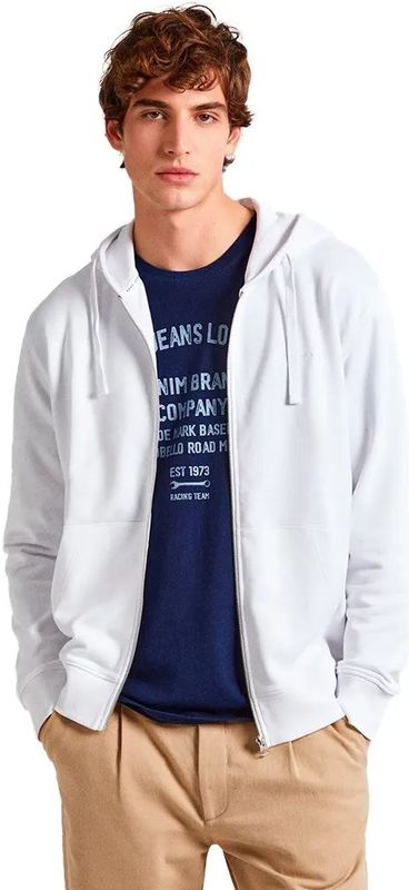 Pepe Jeans - PM582572 - Sweater - Wit - Lange Mouwen - Duurzaam Katoen