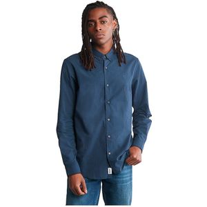 Timberland Suncook Riveer Poplin Medium Gingham Regular Long Sleeve Shirt Blauw L Man