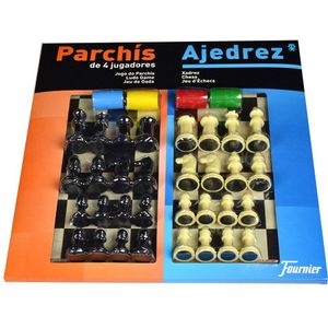 Fournier Double Parking Board And 40x40 Cm Chess For 4 Players Board Game Goud