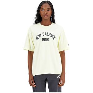 New Balance Essentials Varsity Oversized Short Sleeve T-shirt Wit XS Vrouw