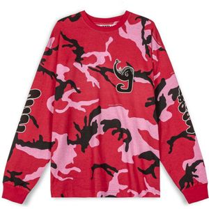 Grimey All Over Print Tusker Temple Long Sleeve T-shirt Roze XS Man